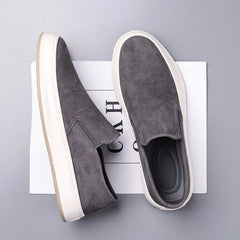 New High-quality Men's Suede Leather Loafers, Handmade Sliding Sleeves, Casual Driving Shoes, Business Sports Shoes, Moccasin