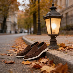 2025 Deer Leather Casual Men's Shoes Big Size 48 Versatile Comfortable Work Shoes Driving Loafers Suede Leather Formal Flats