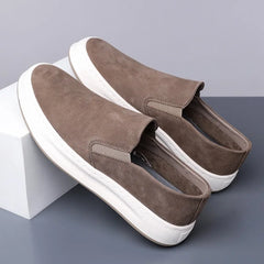 New High-quality Men's Suede Leather Loafers, Handmade Sliding Sleeves, Casual Driving Shoes, Business Sports Shoes, Moccasin