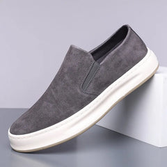 New High-quality Men's Suede Leather Loafers, Handmade Sliding Sleeves, Casual Driving Shoes, Business Sports Shoes, Moccasin